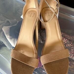 A New Day Tan Heeled Sandals Elegant Design